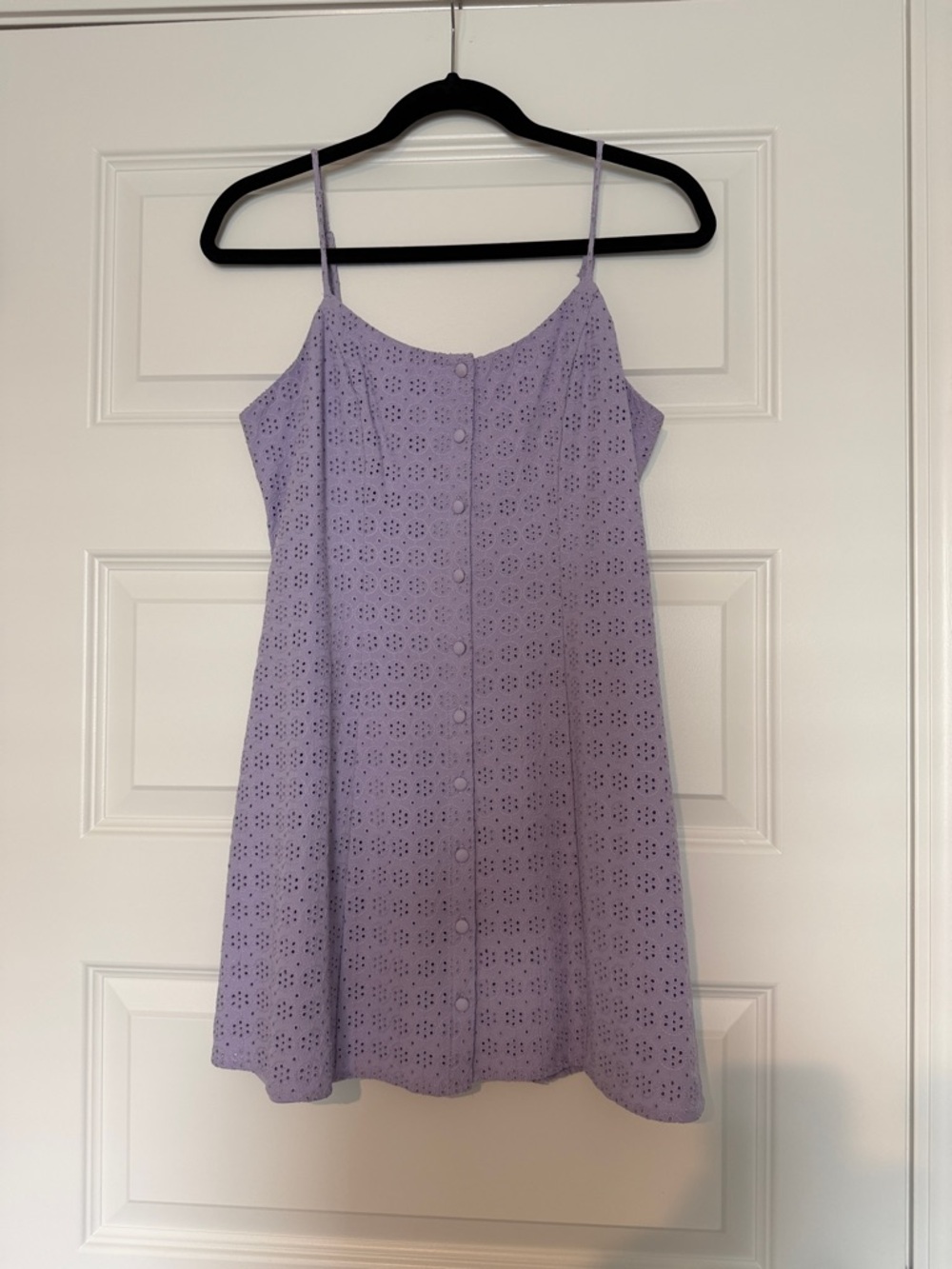 BP Lavender Eyelet Button-Front Sundress